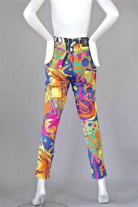 vintage versace printed pants